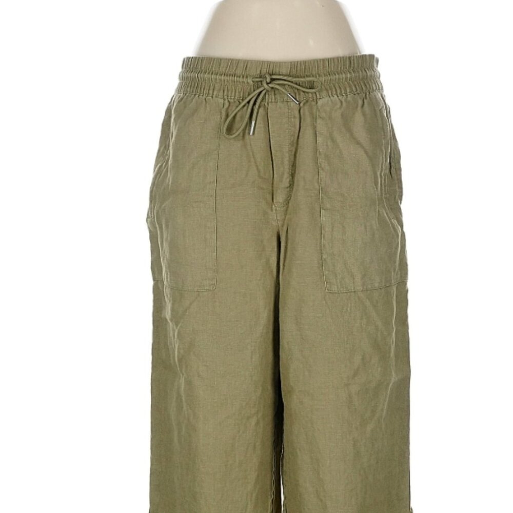 Athleta 100% Linen Wide Leg Pants